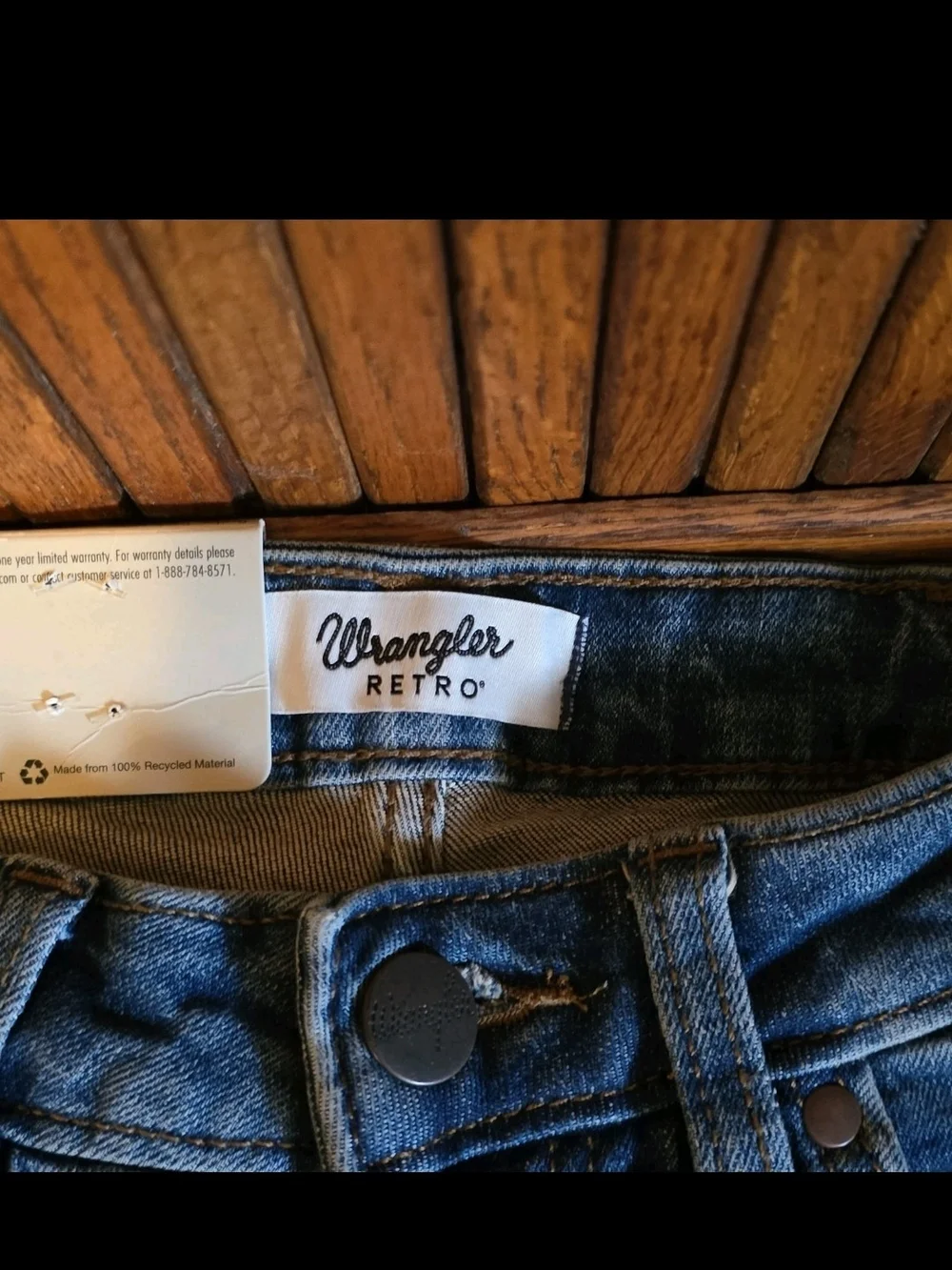 Wrangler Retro Bailey High-Rise Flare Jeans in Dark Blue Denim 26×30
